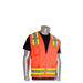 MAJESTIC | Orange High Visibility Surveyors Vest with Two-Tone DOT Striping, ANSI 2, R | #75-3222-XXL