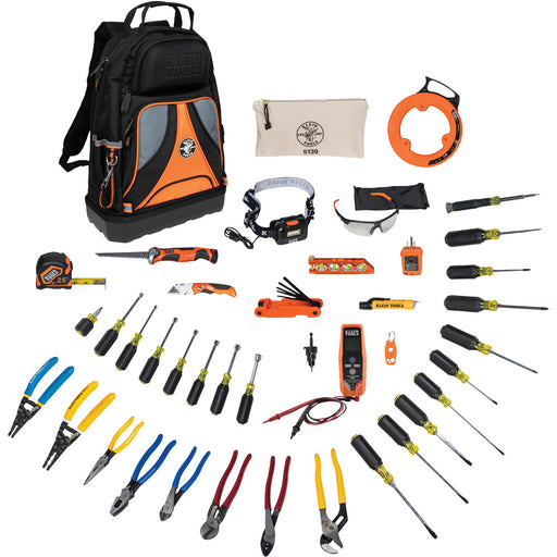 KLEIN TOOLS | Pro Tool Set with Tool Backpack, 41-Piece | #80141