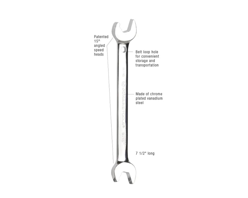 JONARD | Angled Head Speed Wrench, 9/16 inch | #ASW-916