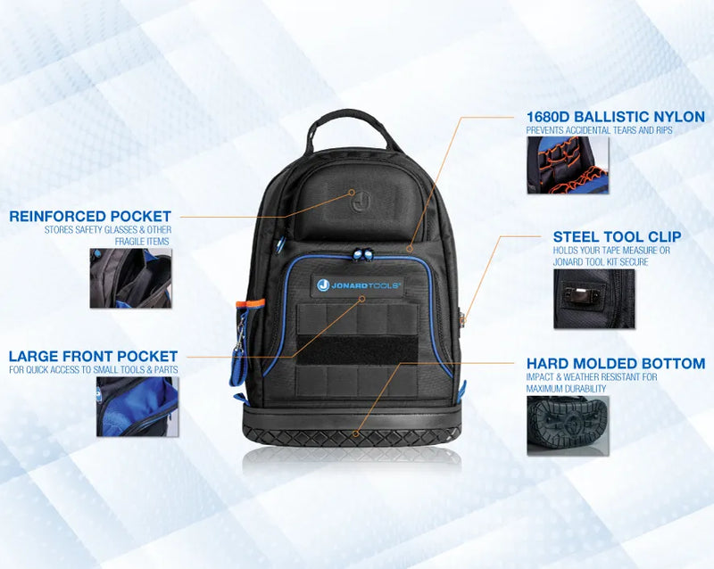 JONARD | Technician's Tool Backpack | #BP-100