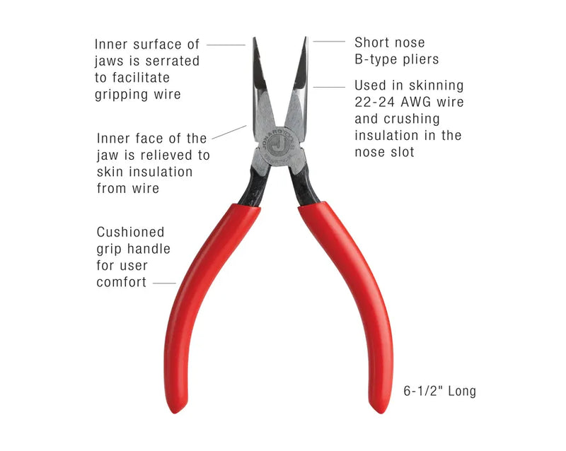 JONARD | Short Nose B Type Pliers | #BSHORTNOSE