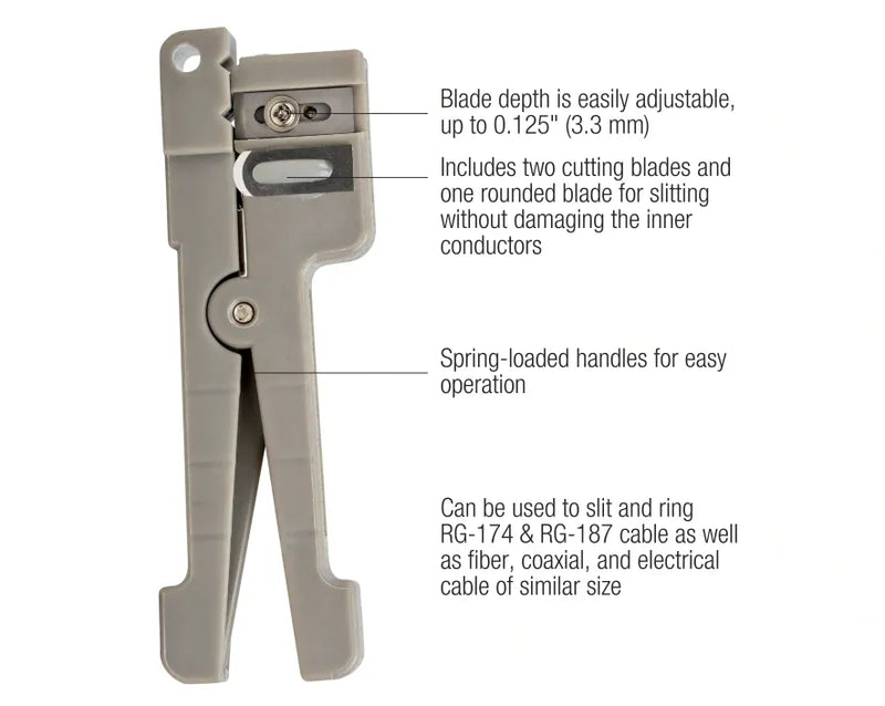 JONARD | Compact Cable Slit & Ring Tool (0 - 0.125") | #CSR-125
