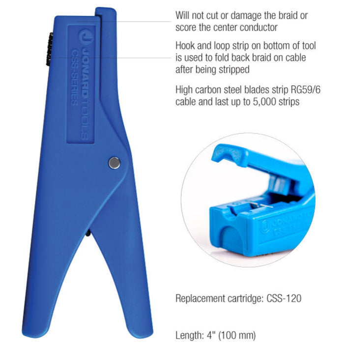 JONARD | COAX Cable Stub End Stripper (10 mm/10 mm) | #CSS-5110