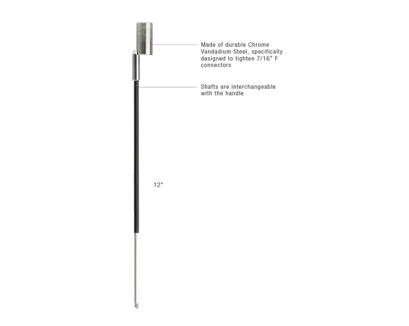 JONARD | F Connector Torque Wrench Shaft, 12 inch | #CTW-71612