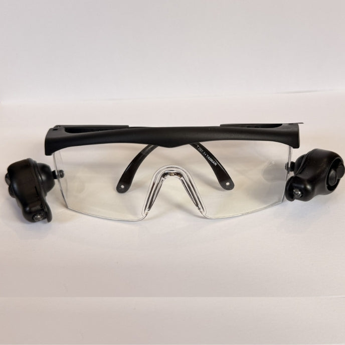 DESTINY SOLUTIONS | Anti-Fog, Black Adjustable, LED Safety Glasses | #SG-1130-I-BC-LED