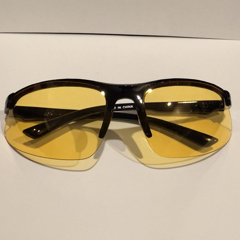 DESTINY SOLUTIONS | Safety Glasses. Amber Lens Color, Black Frames| #SG6242-AMBL