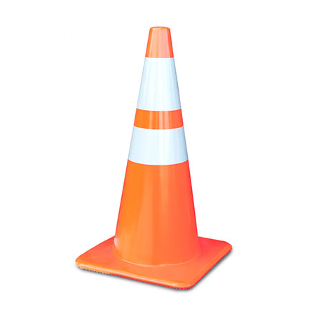 DESTINY SOLUTIONS | Second Quality 36" Reflective traffic cone with 6" and 4" Reflective Collars | #3650-10-MM-0-X