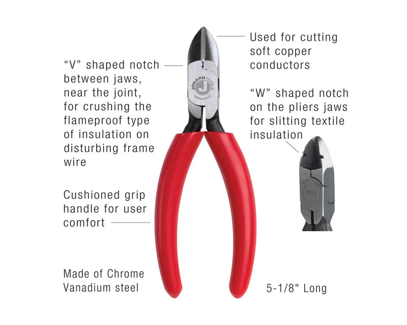 JONARD | Diagonal Crushing Slitting Pliers | #DIABVNOTCH