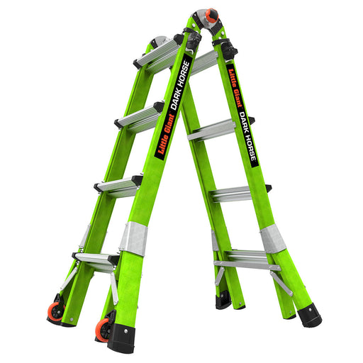 Dark Horse 2.0 Fiberglass Articulated Ladder, Type IA, 300lb Load Capacity, Model 17 | #16117-001