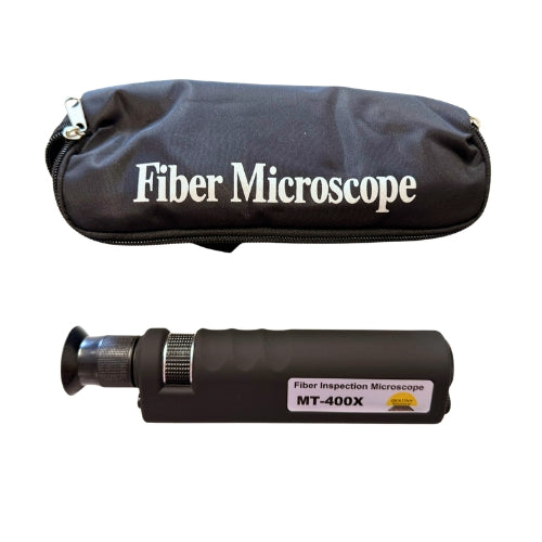 Destiny Solutions | Fiber Inspection Microscope 400X Magnification SC FC ST LC Interface End Face w/ 1.25mm & 2.5mm Adapter | #MT-400X