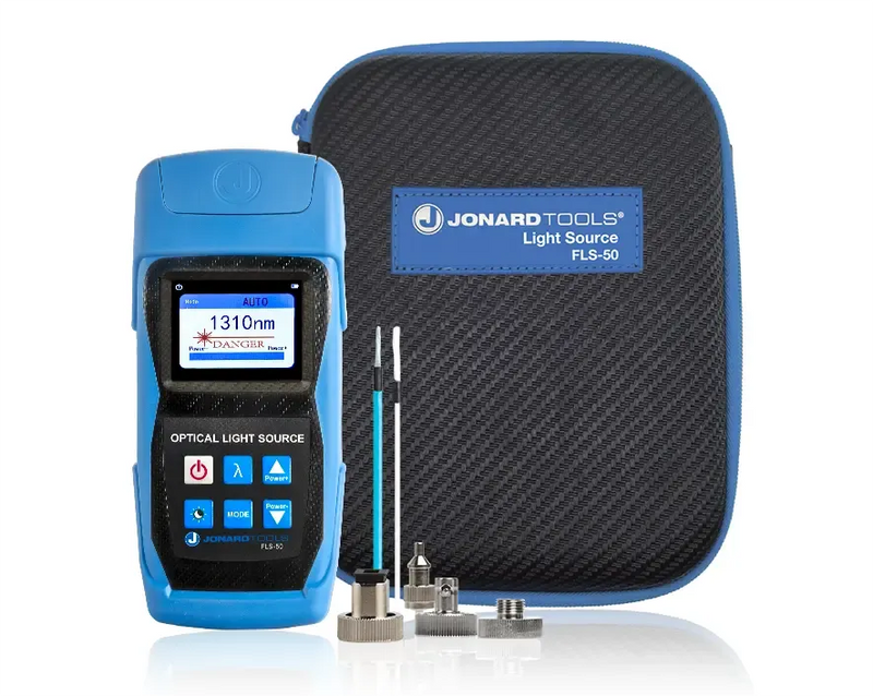 JONARD | Optical Light Source with FC/LC/SC Adapters for PC/UPC Connectors | #FLS-50