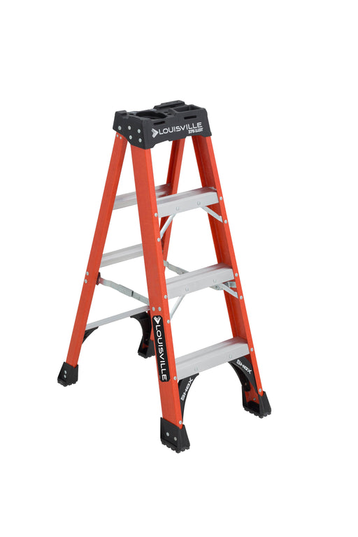 LOUISVILLE LADDER | 4' Fiberglass Stepladder, Type IAA, 375lb Load Capacity | #FS1404HD