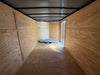 SMG TRAILERS | 7x14 Tandem Cargo Trailer with Ramp and Side Door. Interior light. Grey/Black | #TRL-7X14TA