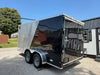 SMG TRAILERS | 7x14 Tandem Cargo Trailer with Ramp and Side Door. Interior light. Grey/Black | #TRL-7X14TA