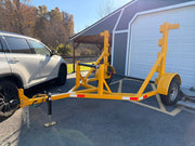 DESTINY SOLUTIONS | Heavy Duty Manual-Adjustable Height Reel Trailer – 5,200 lb Capacity with Fenders, Extra Spool Bar, and Brakes | #RTM-5200K-SFB