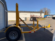 DESTINY SOLUTIONS | Heavy Duty Manual-Adjustable Height Reel Trailer – 5,200 lb Capacity with Fenders, Extra Spool Bar, and Brakes | #RTM-5200K-SFB