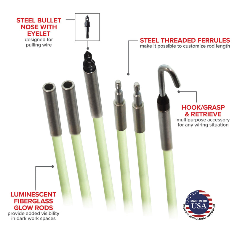  Glow Fish Rod Kit, 3/16 in. x 10.5 ft. | #7S-718T