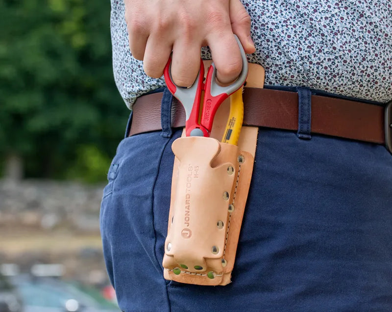 JONARD | Leather Two Pocket Tool Pouch | #H-45