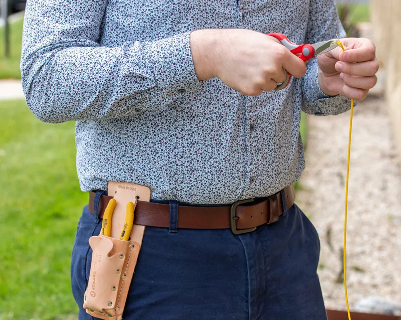 JONARD | Leather Two Pocket Tool Pouch | #H-45