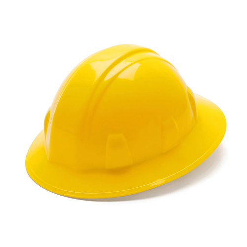 PYRAMEX | SL Series Full Brim Yellow Hardhat with 4-point Ratchet | #HP24130