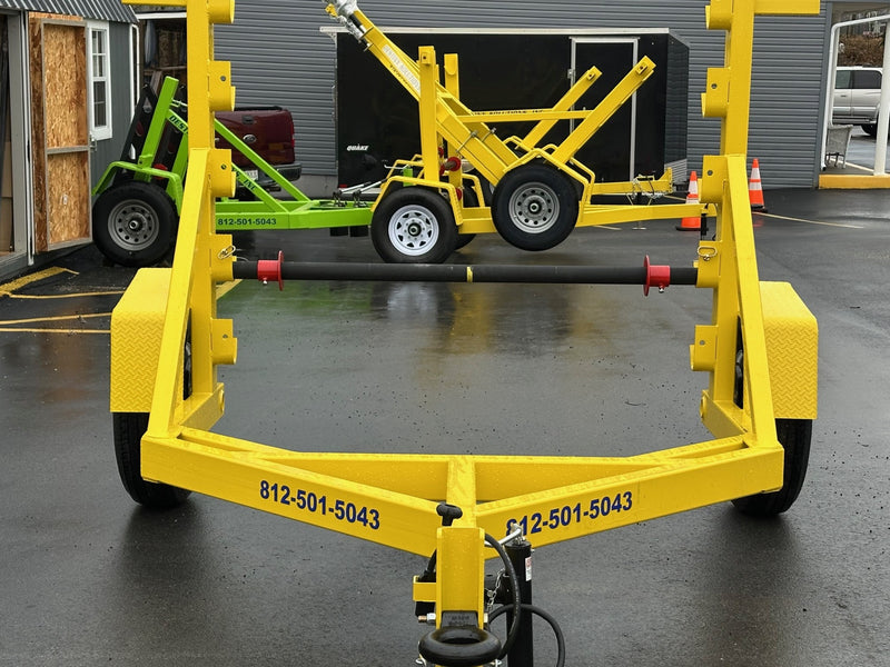 Heavy Duty Manual-Adjustable Height Reel Trailer - 7,000lb Capacity | #RTM-7KFB-Y