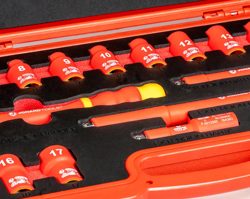 JONARD | Insulated 19 Piece Metric Socket Set | #INSS-19M