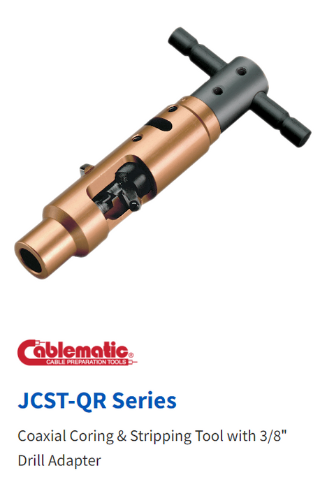 JCST-QR Series Coaxial Coring & Stripping Tool with 3/8" Drill Adapter
