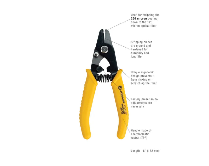 JONARD | Ergonomic Fiber Optic Stripper (250 micron) | #JIC-175