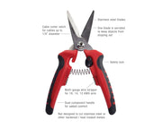 JONARD | Heavy Duty Scissor with Wire Stripper | #JIC-183