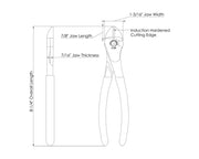 JONARD | High Leverage Diagonal Cutting Pliers, 8" | #JIC-2288