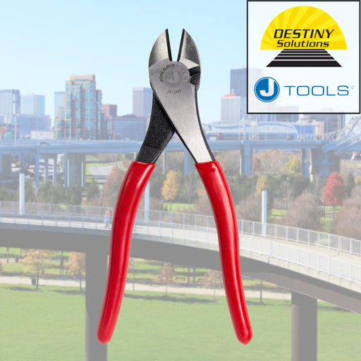 JONARD | High Leverage Diagonal Cutting Pliers, Angled Head, 8" | #JIC-2488