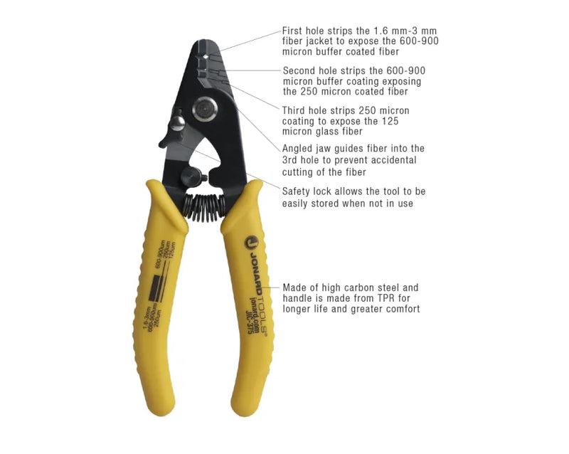 JONARD | Fiber Optic Stripper, Three Hole | #JIC-375