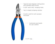 JONARD | Telecom Diagonal Cutting Pliers, 6-1/4 inch | #JIC-7858