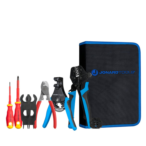 JONARD | Solar Panel MC3 & MC4 Crimping Tool Kit w/ Insulated Screwdrivers | #SPK-100