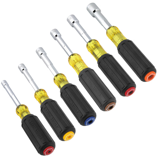 KLEIN TOOLS | Color-Coded Magnetic Hollow-Shaft Heavy-Duty Nut Driver Set, 6-Piece | #65456MAG