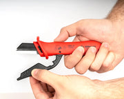 JONARD | Insulated Cable Dismantling Knife with Blade Guard | #KN-300INS