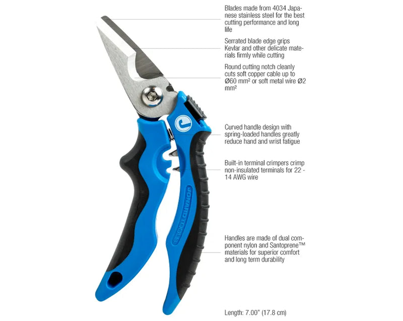 JONARD | Multi-function Kevlar® & Wire Cutting Shears | #KWC-700