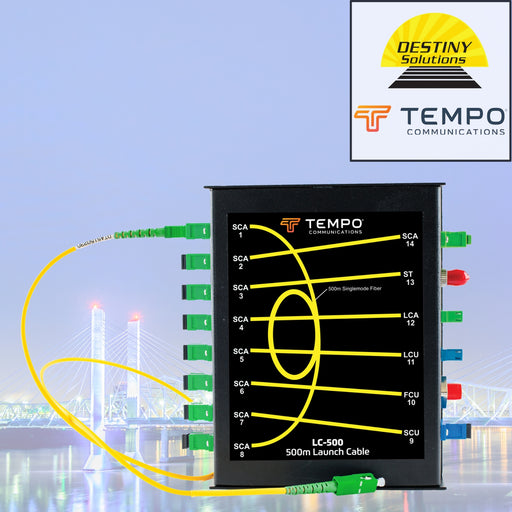TEMPO | Universal OTDR Launch Cable Box for 500m Singlemode Fiber | #LC-500