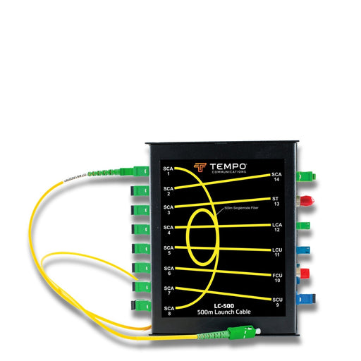 TEMPO | Universal OTDR Launch Cable Box for 500m Singlemode Fiber | #LC-500