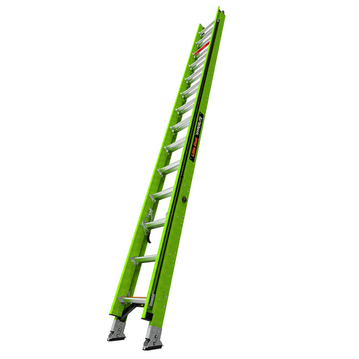 LITTLE GIANT LADDER | HyperLite 28' Fiberglass Extension Ladder w/Cable Hooks & V-Rung, Type IAA, 375lb Load Capacity | #17928-089