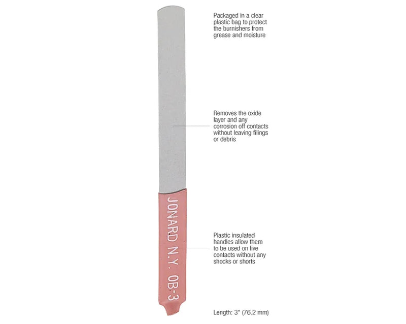 JONARD | Relay Contact Burnisher Files, General Purpose (Pack of 12) | #OB-3/12