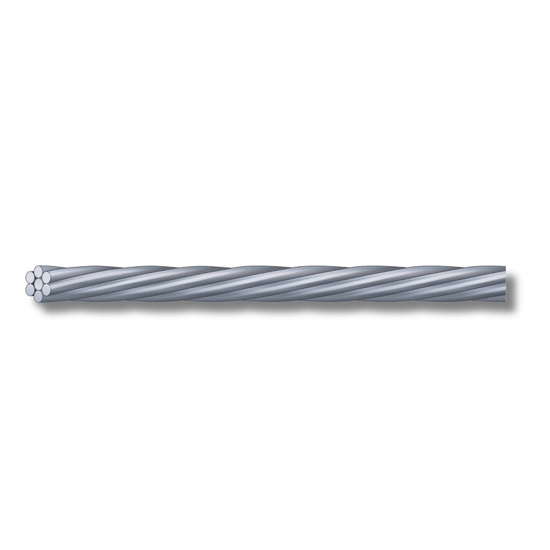 Priority Wire & Cable | 1/4 in 75 STR-EHS CLASS A GALV. RUS APPROVED 1/4 STRAND 1 X 5000' REEL | #1/4-STR-EHS