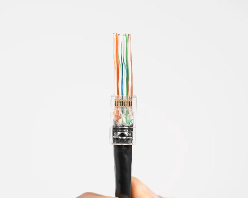 JONARD | Unshielded RJ45 Passthrough Connector for CAT6A Cable, Pack of 100 | #RJ456AUS-100