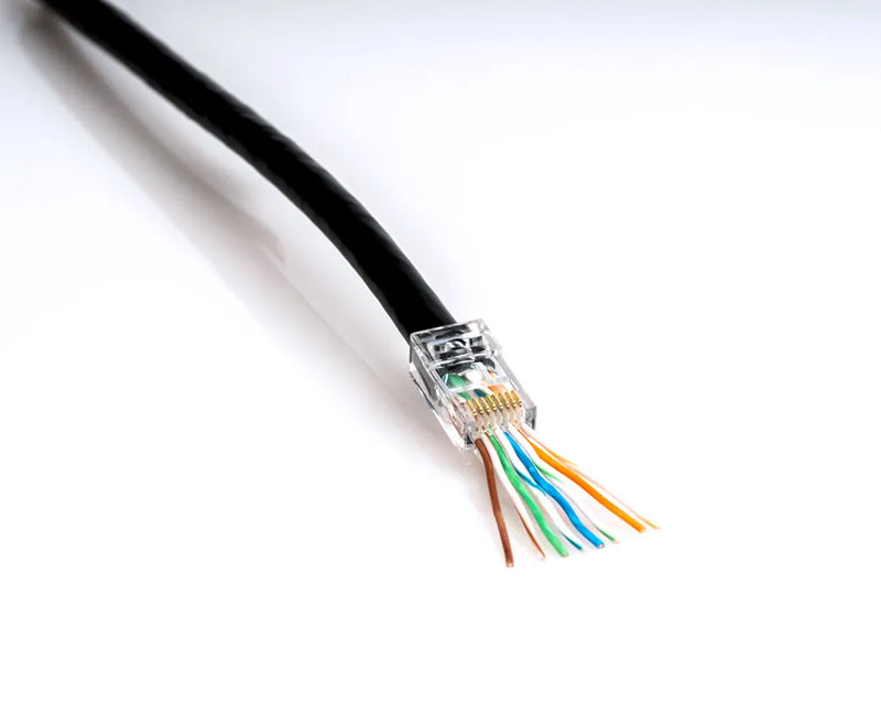 JONARD | Unshielded RJ45 Passthrough Connector for CAT6A Cable, Pack of 100 | #RJ456AUS-100