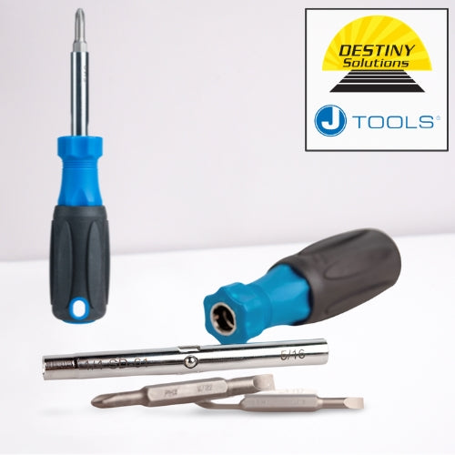 JONARD | 6-in-1 Multi-Bit Screwdriver with Phillips and Slotted Bits | #SD-61