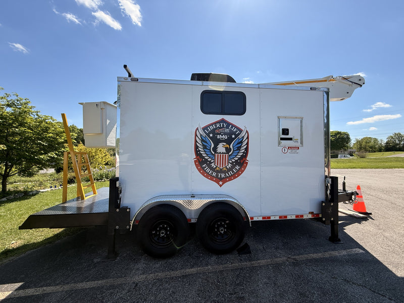 Self-Leveling Liberty Lift Bucket Lift Fiber Trailer | #LLB-LFT