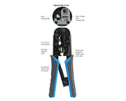 JONARD | 6-in-1 Crimping Tool, RJ45 Pass-through & RJ11/12 Modular | #UC-4569