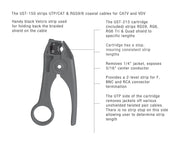 JONARD | Cable Stripping Tool for RG59, RG6 Cables and CAT/TP Twisted Pair Cables | #UST-150