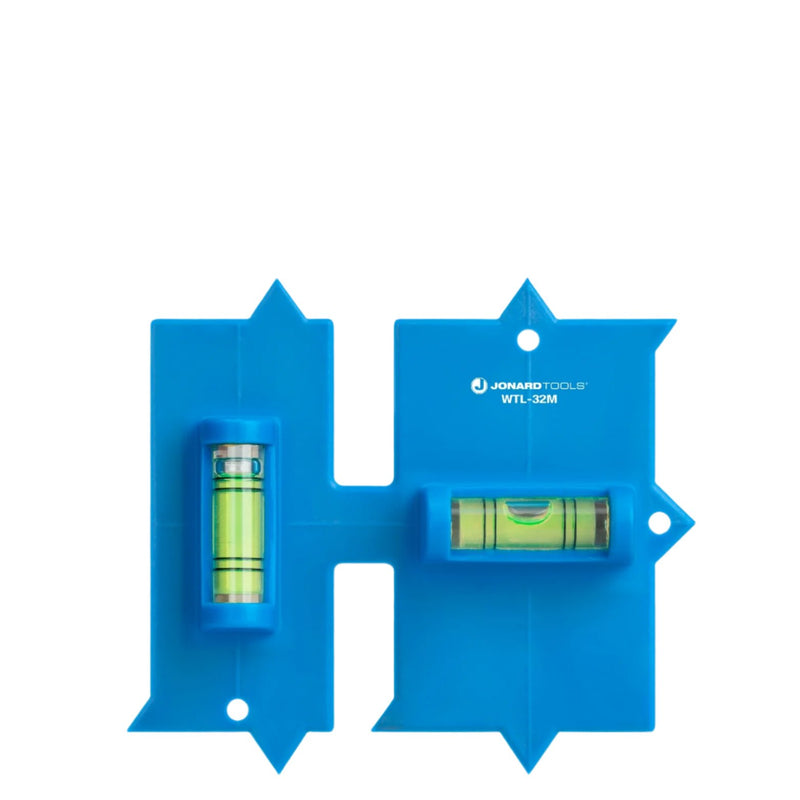 JONARD | Wall Box Template & Level for Metal Boxes, 1-Gang and 2-Gang | #WTL-32M