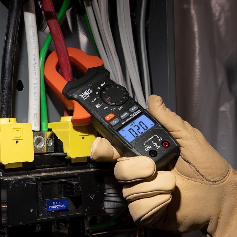 KLEIN TOOLS | Digital Clamp Meter, AC Auto-Ranging 400 Amp | #CL120